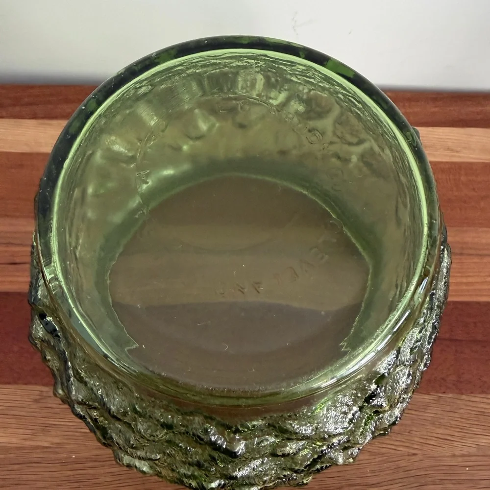 Vintage E.O. Brody Crinkle Vase Green